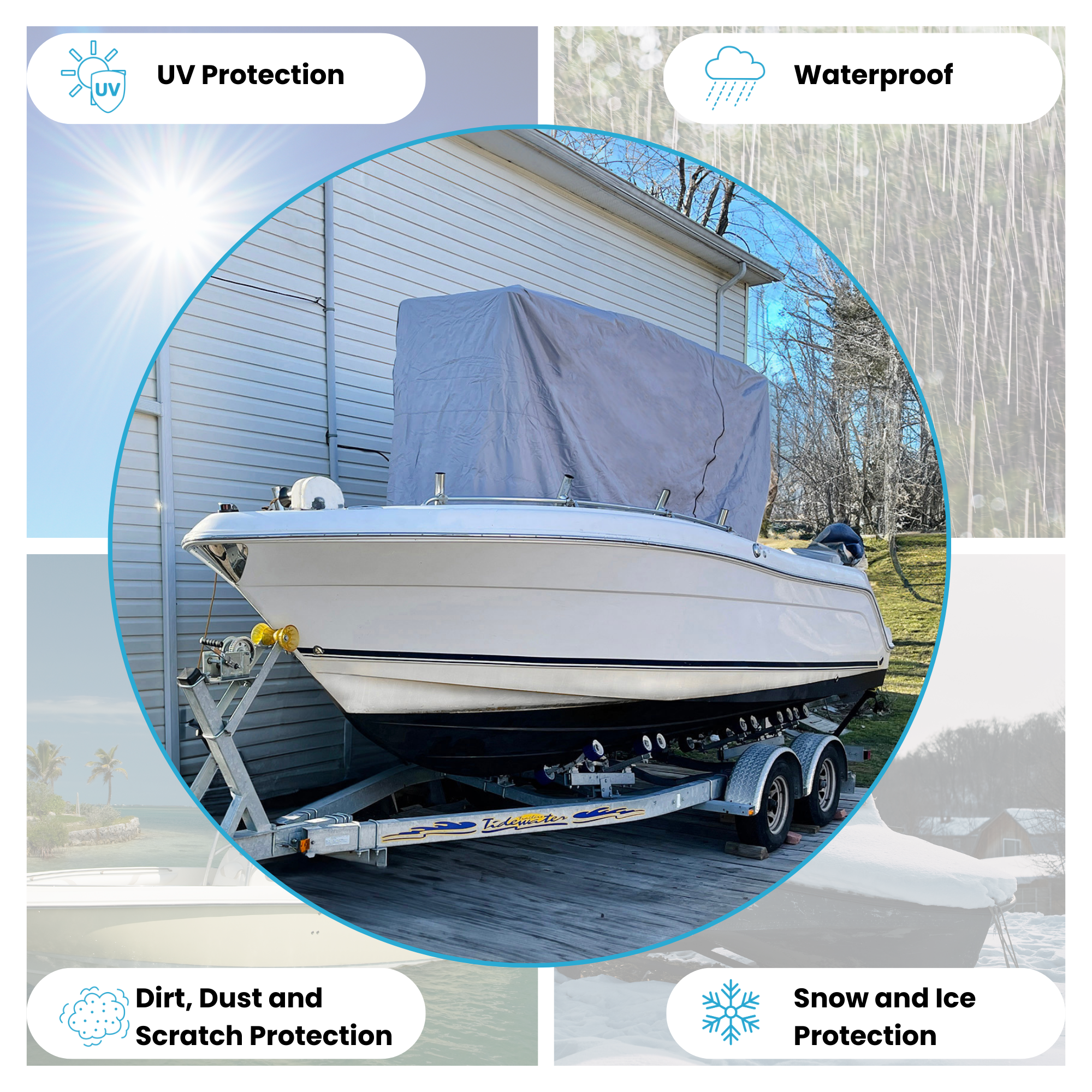 Eevelle ® WCON-AG - Wake ™ CON 1 ™ Gray Polyester Center Console Cover - Foto 7