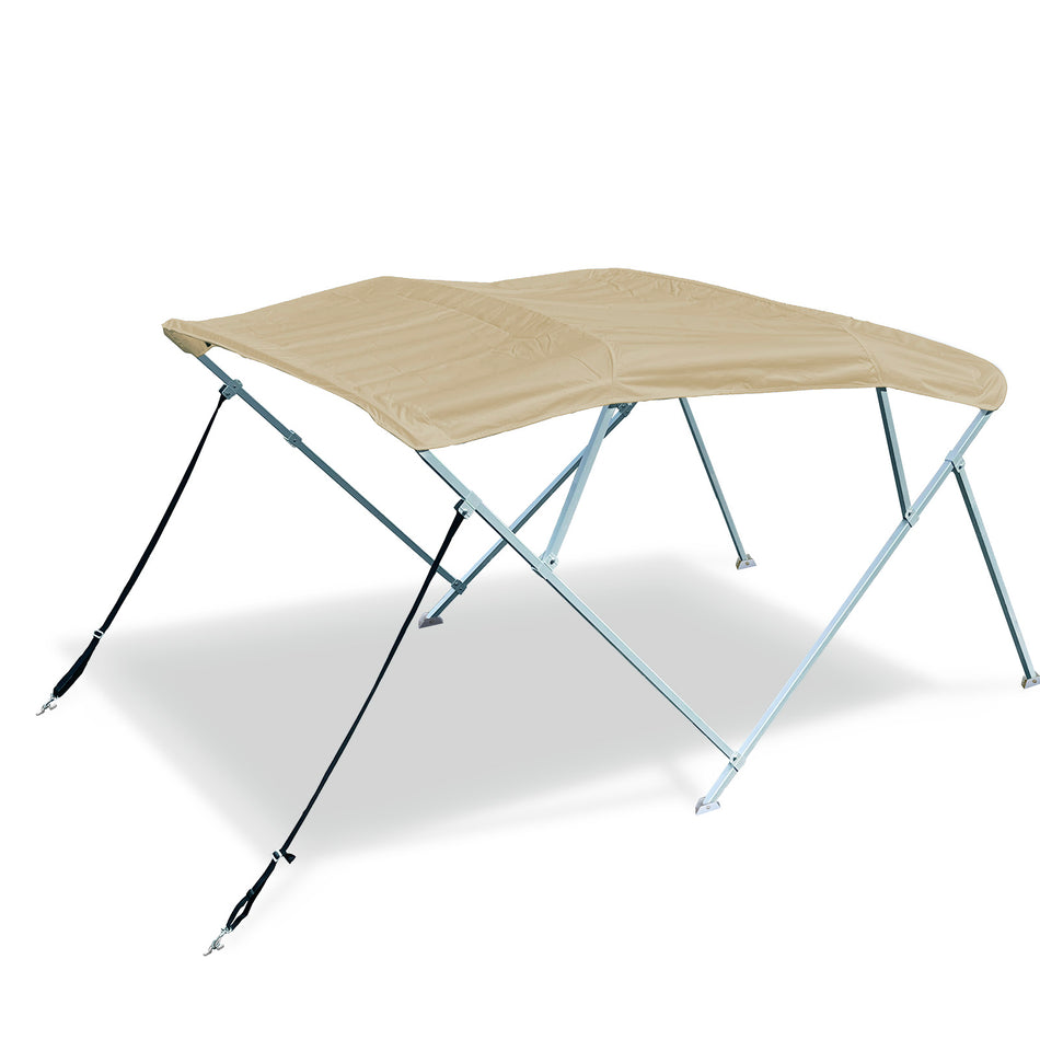 SolaquaShield 4 Bow Bimini Top Square Tube Full Set 120" Long 54" Height