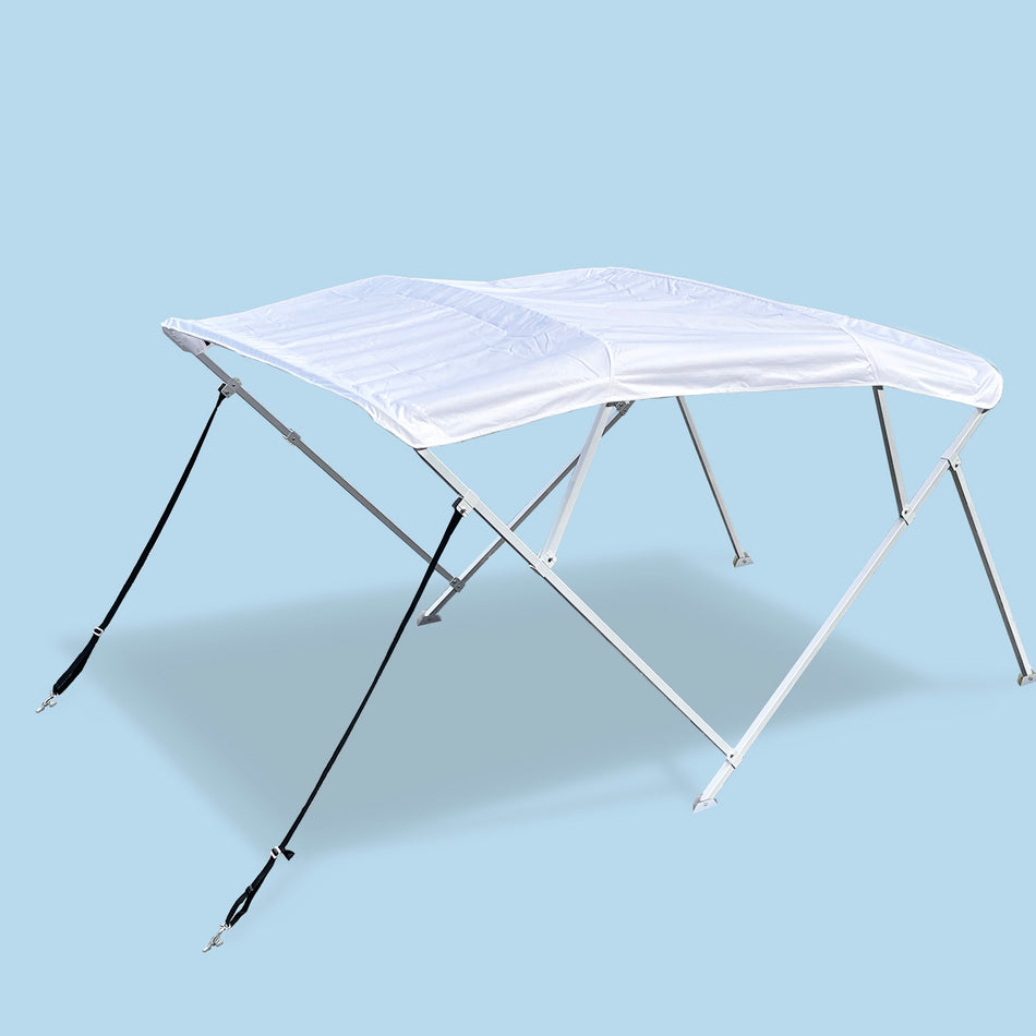 SolaquaShield 4 Bow Bimini Top Square Tube Full Set 120" Long 54" Height