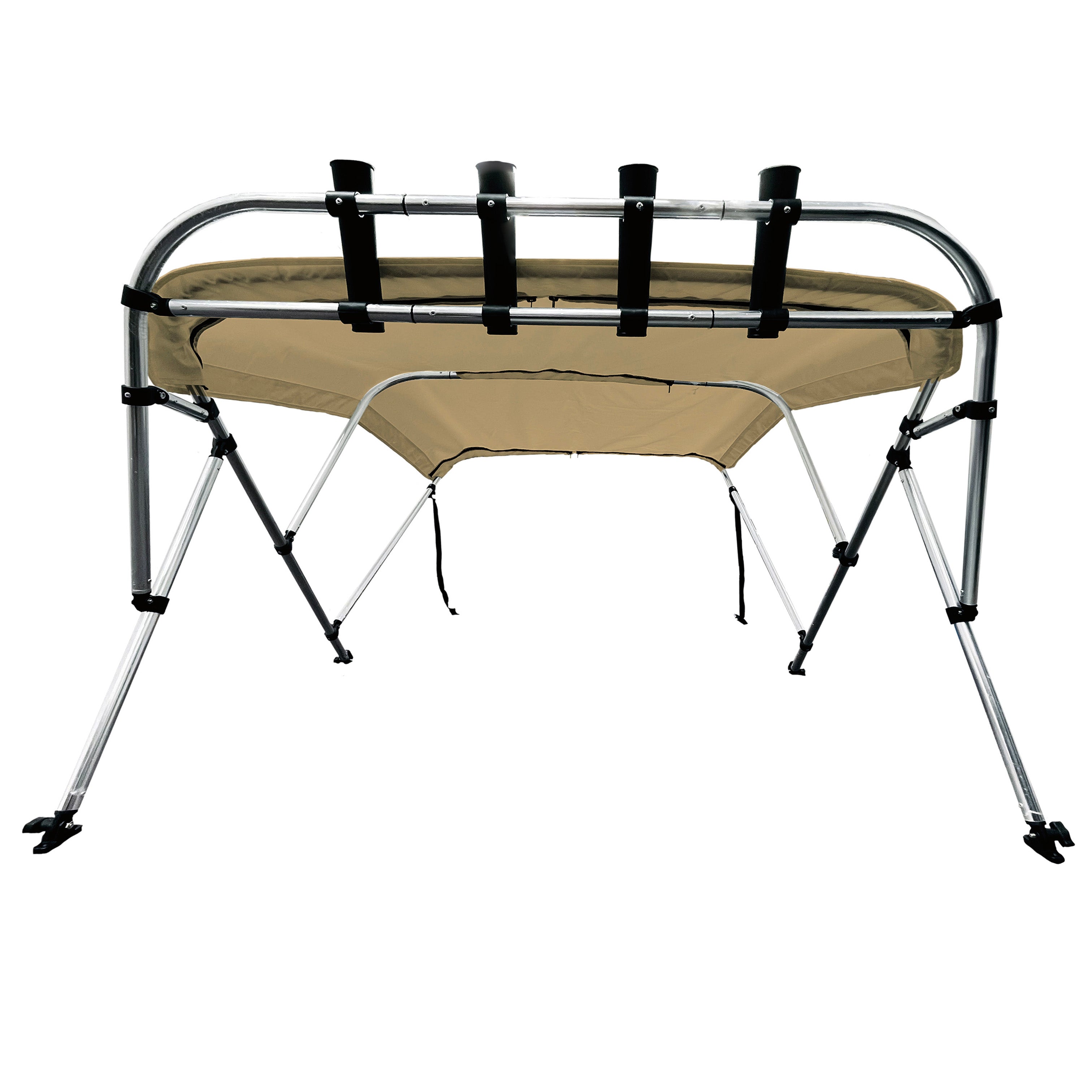 bimini fishing rod holder Alumacart Beach and Wagon with Holders and Hitch Mo FactoryPure with rust resistant stainless Rubber Boat S. S Bimini