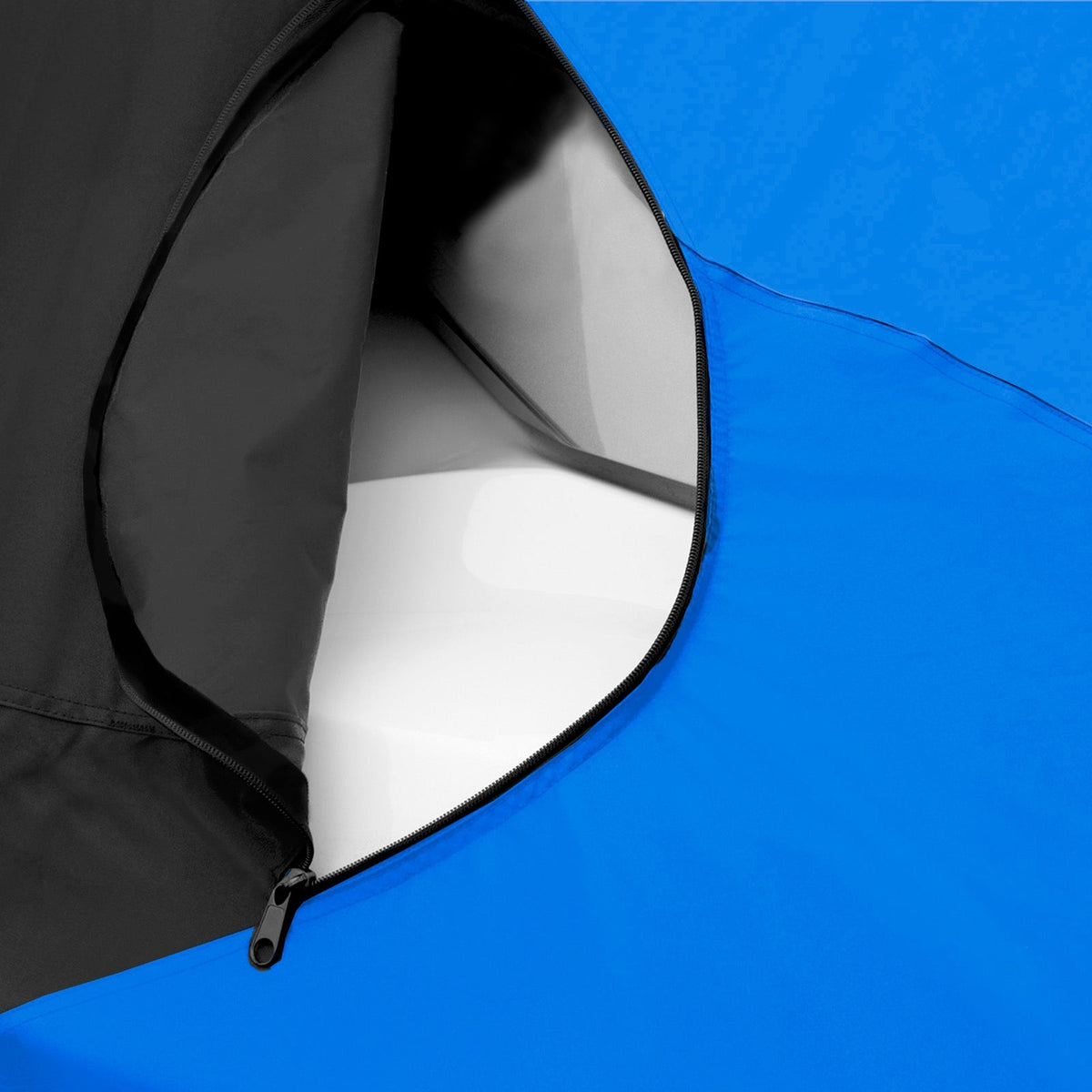 EliteShield JetPro Jet Ski Covers blue and black two tone color with zippered fuel tank accesses on both side