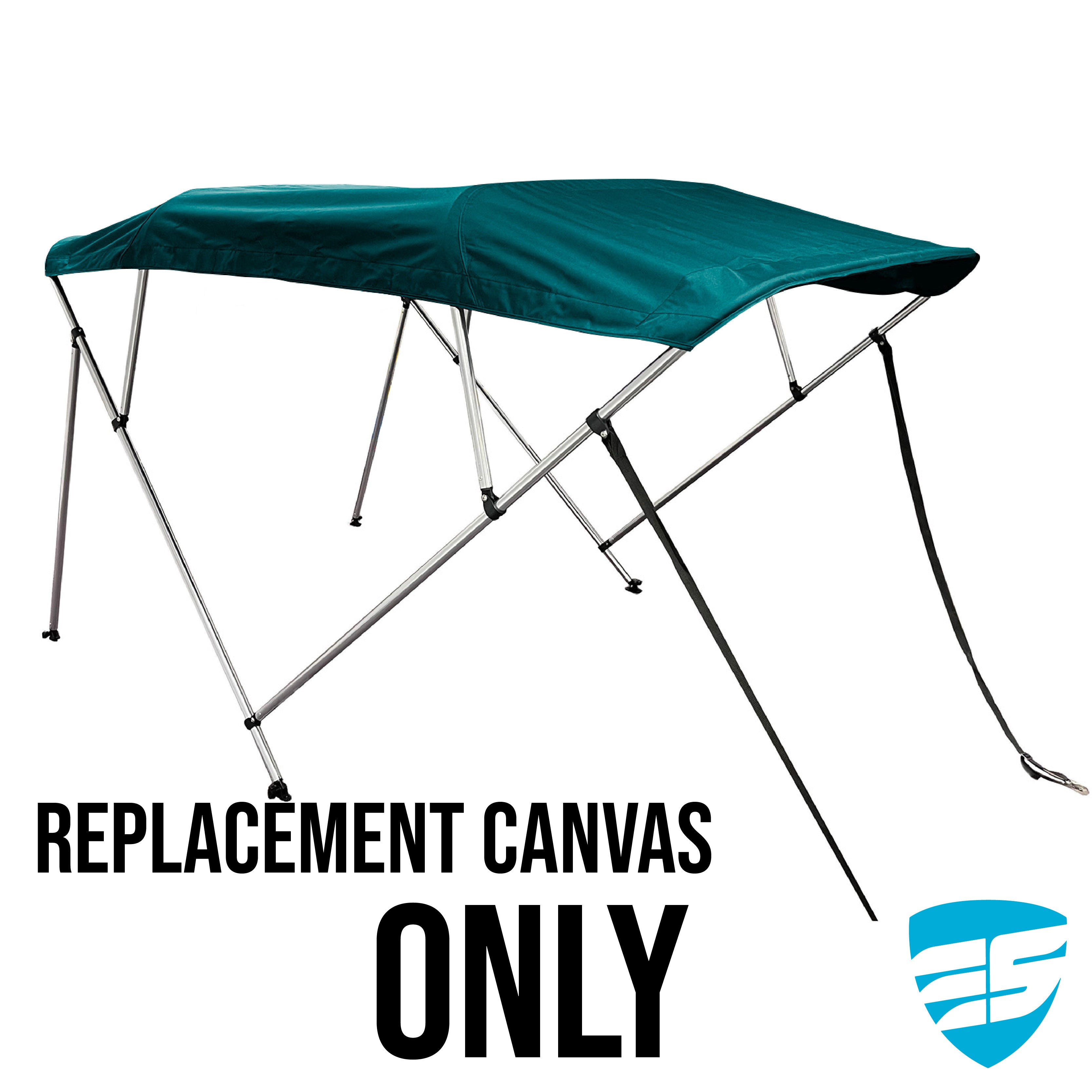 SolaquaShield 4 Bow Bimini Top 120" Canvas - EliteShield