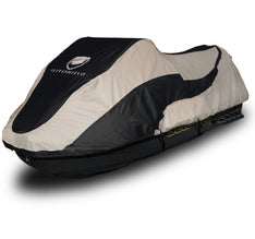 black and gray two tone color jet ski cover