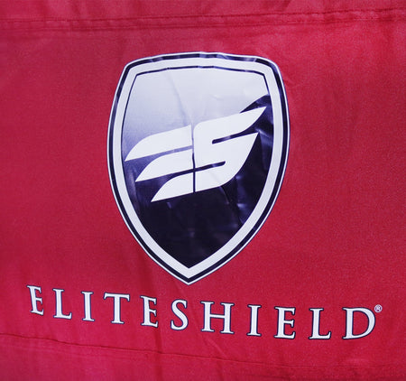 burgundy and gray two tone color jet ski cover with ELITESHIELD logo